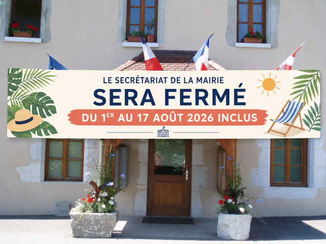 Fermeture mairie aout 26